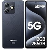 Ulefone Note 18 Ultra 5G Smartphone, 12GB+256GB 50MP+32MP Octa Core MTK Dimensity 720 5450mAh 18W 6,78" FHD+ 90Hz Handy Ohne Vertrag Android 13 Dual SIM Fingerabdruck ID NFC 2 Jahre Garantie -Schwarz