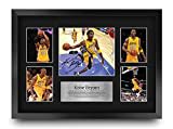 HWC Trading A3 FR Kobe Bryant Geschenk Großer gerahmter A3 gedruckt Autogramm Los Angeles Lakers Geschenke Photo Display Signed