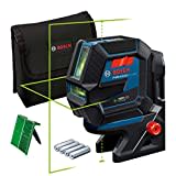 Bosch Professional Kreuzlinienlaser GCL 2-50 G (grüner Laser, Innenbereich, Halterung RM 10, sichtbarer Arbeitsbereich: bis 15 m, 4x AA-Batterie, in Kartonschachtel)