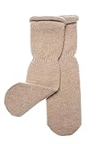 KNITAS Babystricksocken aus Merino und Kaschmirwolle für Baby Kleinkind I Warme Stricksocken für Neugeborene 0-6 Monate I Babies Erstlings-socken ohne festen Absatz in der Farbe Beige