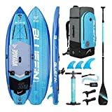 Bluefin Voyage 10'10 aufpumpbares Stand-up-Paddleboard| Das ultimative Activity-SUP-Paket| Paddleboard-Zubehör | SUP-Pumpe und -Set | Angelrutenhalterungen | Tragbar und reisefreundlich