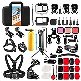 Zubehör Set Kit Bundle für GoPro Hero 11 10 / Hero 9 Black, Wasserdicht Schutzhülle Wasserdicht Gehäuse Schnorcheln Zubehör Fahrradhalterung Selfie-Stange Schwimmender Griff, Tragetasche