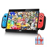 G-STORY 10,1'' tragbarer Monitor für Switch, tragbarer 1080P-Gaming-Monitor, IPS-Bildschirm mit USB Typ-C und zufälliger Tasche, Spielemodus, Reisemonitor für Switch (Nicht im Lieferumfang enthalten)