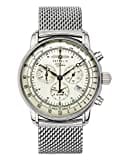 Zeppelin Herren Analog Chronograph Uhr mit Edelstahl Armband 8680M-3