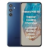 Samsung Galaxy M35 5G (Moonlight Blue, 6 GB RAM, 128 GB Speicher) | Corning Gorilla Glass Victus+ | AnTuTu Score 595K+ | Dampfkühlkammer | 6000 mAh Akku | 120 Hz Super AMOLED Display | ohne Ladegerät