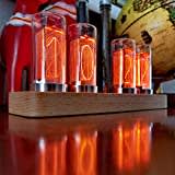 LED Nixie Uhr,Digital Tube Clock,Farbe Einstellbar Kreative Nixie Röhren Uhr mit Kalender Timer Funktion,Glühuhr mit USB Typ C,DIY Customized Photo Display,für Liebhaber Freund Weihnachten Geburtstag