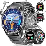 LIGE Smartwatch Herren mit Telefonfunktion(3 Bänder), 1,43 Zoll AMOLED Militär Smart Watch für Android iOS, IP68 Wasserdicht, Herzfrequenz SpO2 Schlafmonitor, 400mAh Akku 120+Sportmodi Fitnessuhr