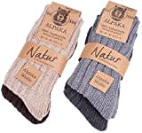 BRUBAKER 4 Paar Alpaka Socken Multipack 100% Alpaka 39-42