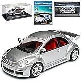 Volkwagen New Beetle RSI Typ 9C Coupe Silber 1. Generation 1997-2010 mit Zeitschrift Nr 26 1/43 DeAgostini Modell Auto