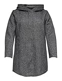 ONLY Carmakoma Women's CARSEDONA Light Coat OTW NOOS Mantel, Dark Grey Melange, L-50/52