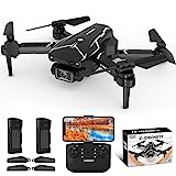 Drohne mit Kamera HD 720P,Mini KinderDrohnen mit 2 Camera,RC Drone Quadcopter mit FPV WiFi Übertragung für Erwachsene,Höhenhaltung und Headless Mode für Anfänger,3D Flip,2 Batterien 20Mins