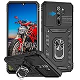 WeiCase Hülle für Xiaomi Redmi Note 8 Pro, Kameraschutz mit Slide Camera, Rüstung Schutzhülle mit 360 Grad Ring, Metall Halter Magnet Ständer, Silikon Stoßfest Handyhülle für Redmi Note 8 Pro