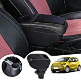 GAFAT V-W UP/Seat MII/Sko-d-a Citigo 2013-2022 2023 Armlehnen, Mittelkonsole Armlehnenbox Mittelarmlehne Aufbewahrungsbox, mit Ablagefach und Becherhalter (Schwarz)