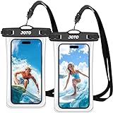 JOTO 2 Stück Wasserdicht Handyhülle Waterproof Phone Case IPX8 Unterwasser Wasserdicht Handytasche für iPhone 15 14 13 12 11Pro Max Plus Galaxy S23 S22 bis 7 Zoll -Transparent