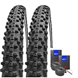 Set: 2 x Schwalbe Smart Sam Reflex Trekking Cross Reifen 44-622 / 28x1.65 + Schwalbe SCHLÄUCHE Autoventil