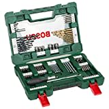 Bosch 91tlg. Titanium-Bohrer- und Bit Set V-Line (für Holz, Stein und Metall, inkl. Ratschen-Schraubendreher und Magnetstab, Zubehör Bohr- und Schraubwerkzeuge)