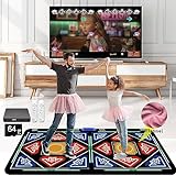 Musik-Doppel Tanzmatten für Kinder und Erwachsene, 64 GB Speicherkarte, Fitness-Tanzspiele mit MV/3D/Cartoon-Dance-Mode, 899 Spiele und 75 MVs, 650 Songs für HDMI-TV-Spaß, Senior-Flanell-Material