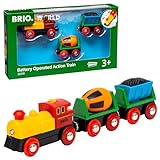 BRIO World 33319 Zug mit Batterielok - Mit beweglichem Kohlewaggon und rotierendem Zementmischer - Geeignet für Kinder ab 3 Jahren