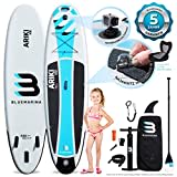 Bluemarina Stand Up Paddle Board aufblasbar Ariki | 𝟓 𝐉𝐀𝐇𝐑𝐄 𝐆𝐀𝐑𝐀𝐍𝐓𝐈𝐄 - 90 kg Tragkraft - 230x65x10 cm Paddling Set - SUP Board - Surfbrett