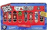 Tech Deck - 25th Anniversary Pack, 8er-Set mit Finger-Skateboards der coolsten Skate-Marken der letzten 25 Jahre, Zubehör: Dude Skater-Sammelfigur, Sticker-Sets der enthaltenen Marken, ab 6 Jahren