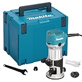 Makita RT0702CJ Fräse und Oberfräse, 710 W, Zange Ø8 oder 6 mm im Makpac-Koffer