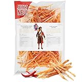 Pazifischer Kabeljau Pikant 1kg - Fisch Jerky I High Protein I Snacks I Trockenfisch Omega 3 I Beef Jerky , Trockenfleisch & Chips Alternative Keto