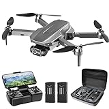 Wipkviey B12 GPS Drohne mit kamera 4k, FPV RC Quadrocopter mit Bürstenlos Motor für Anfänger Erwachsene, Niedrige Batterierückgabe, Rückkehr mit einem Klick, unter 249g, 50Min. Flugzeit mit 2 Akku