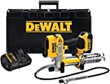 Dewalt 18 Volt Akku-Fettpresse DCGG571M1 (690 bar Arbeitsdruck, Fassungsvermögen: 400 gr. mit Kartuschen u. 473 gr. Aus Gebinden, 1 m Schlauch, inkl. 18 Volt 4 Ah Li-Ion Akku und Ladegerät, Koffer)