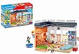 PLAYMOBIL City Life 71328 Anbau Turnhalle, Turnhallen Anbau mit Basketballkorb, Slalomstangen, Fußballtor, Tenniszubehör und mehr, Spielzeug für Kinder ab 4 Jahren