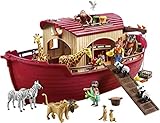 PLAYMOBIL Wild Life 9373 Arche Noah mit Figuren und vielen Tieren, schwimmfähig, ab 4 Jahren