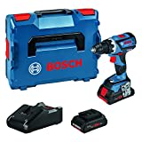 Bosch Professional 18V System Akku Bohrschrauber GSR 18V-60 C (max. Drehmoment 60 Nm, inkl. 2x 4.0Ah ProCORE18V Akku, Schnellladegerät GAL 18V-40, L-BOXX)