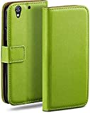 moex Klapphülle für HTC Desire 626G Hülle klappbar, Handyhülle mit Kartenfach, 360 Grad Schutzhülle zum klappen, Flip Case Book Cover, PU Leder Handytasche, Grün