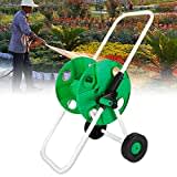 Schlauchwagen 50m Wasserschlauchwagen Gartenschlauch fahrbar Metallrahmen, Montierter Schlauchwagen für 1/2 Zoll Schlauch, Onhe Schlauch