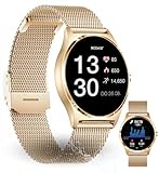 XCOAST JOLI XC PRO Smartwatch für Damen in Gold – Elegantes Design, AMOLED Touchscreen, Fitness- und Gesundheitstracking, Kompatibel mit iOS & Android, Personalisierbares Zifferblatt