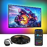 Govee TV LED Hintergrundbeleuchtung, RGBIC TV LED Strip für 55-65 Zoll Fernseher, 3,8 M Intelligente LED Streifen mit Bluetooth & WLAN Steuerung, Funktioniert mit Alexa & Google Assistant, Musiksync