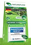 Rasensamen schnellkeimend 10kg - TEST SEHR GUT - Schnell wachsender Rasen Made in Germany - Premium Grassamen schnellkeimend - Rasensaat für sattgrünen, unkrautfreien Traumrasen - Rasensamen 10kg