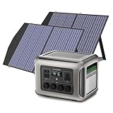 ALLPOWERS 2500W AC Ausgängen (4000W Peak) Powerstation R2500 mit 2x 100W Solarpanels Solargenerator, 1500W Superschnelles Aufladung Tragbare Powerstation für Zuhause, Camping, RV und Notfall