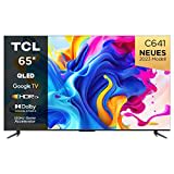 TCL C641 QLED 4K UHD Fernseher 65 Zoll (164cm), 120 Hz Gaming, HDR10+, Dolby Vision, Dolby Atmos, Smart TV, Triple-Tuner DVB-T2/S2/C, Google TV, Schwarz, 2023