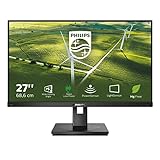 PHILIPS 272B1G - 27 Zoll FHD Green Monitor, höhenverstellbar (1920x1080, 75 Hz, VGA, DVI, HDMI, DisplayPort, USB Hub) schwarz