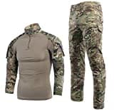 LANBAOSI Herren Paintball Anzug Anzug Kampfhemd und Hose Set Langarm Ripstop Kleidung BDU Jagd Militäruniform