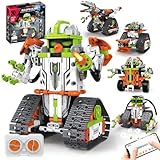 MOOKLIN ROAM Technic Ferngesteuert Bauspielzeug für Kinder, 5 in 1 RC Roboter Tracked Racer mit App, 539 Stück Auto Dinosaurier Spielzeug, Geburtstagsgeschenk für Kinder ab 6-12+ Jungen Mädchen