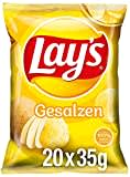 Lay's Gesalzen - Knusprig gesalzene Kartoffelchips für eine gelungene Party (20 x 35g)