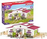 schleich 42344 Reiterhof mit Reiterin, Pferden und Zubehör, ab 5 Jahren, HORSE CLUB - Spielset, 97 Teile, exklusiv bei Amazon