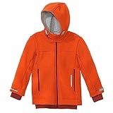 Disana OUTDOOR-JACKE, 100% Bio-Merinowolle GOTS, IVN Best – Futter: 100% Bio-Baumwolle | komplett gefüttert | Kleinkind Kind Jugendliche Unisex | Made in Germany | Orange Gr. 158-164