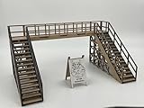 220014 Slotcar Brücke U-Form für 2 Fahrspuren