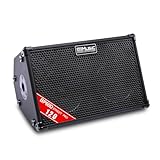 Coolmusic BP60D 60 W x 2 Lautsprecher batteriebetriebener Verstärker für Akustikgitarre, tragbarer Bluetooth-Lautsprecher mit Reverb Chorus Delay-Effekt, 7 Eingänge