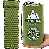 TRINORDIC 550g Ultraleichte Aufblasbare Isomatte - Mit Aufblasbarem Kissen - Camping Matratze mit Kleines Packmaß für Outdoor, Camping, Wandern & Bikepacking