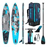 Bluefin SUP Rogue 12'6 Stand-Up-Paddelboard | Aufpumpbares Touren-Paddelboard | Touren-SUP-Kit mit Carbon-Paddel | | SUP-Race | Inklusive Zubehör | Tragbar & Reisesicher, Rogue 12'6 IJs