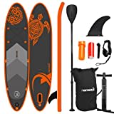 Nemaxx PB300 Stand Up Paddle Board (SUP), 300x76x15cm, ORANGE, aufblasbar & leicht zu transportieren - inkl. Tasche, Paddel, Finne, Luftpumpe, Repair Kit