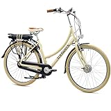 TRETWERK 28 Zoll E-Bike Damen Fahrrad Vintage Bike - Aurora - Pedelec 7 Gang Nabenschaltung - Hollandrad Elektrofahrrad Frontmotor - beige 50 cm